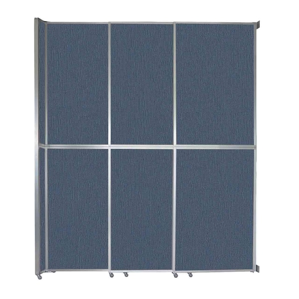 Operable Wall Sliding Room Divider 9'9" x 12'3" Ocean Fabric